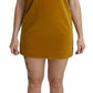 Dolce & Gabbana Mustard Velvet Stretch Shift Mini Dress