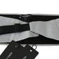 Dolce & Gabbana Gray Men Waist Belt 100% Silk Cummerbund