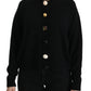 Dolce & Gabbana Black Button Embellished Cardigan Sweater