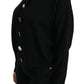 Dolce & Gabbana Black Button Embellished Cardigan Sweater