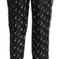 Dolce & Gabbana Silk Black Musical Instrument Trouser Pants