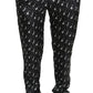 Dolce & Gabbana Silk Black Musical Instrument Trouser Pants