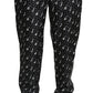 Dolce & Gabbana Silk Black Musical Instrument Trouser Pants