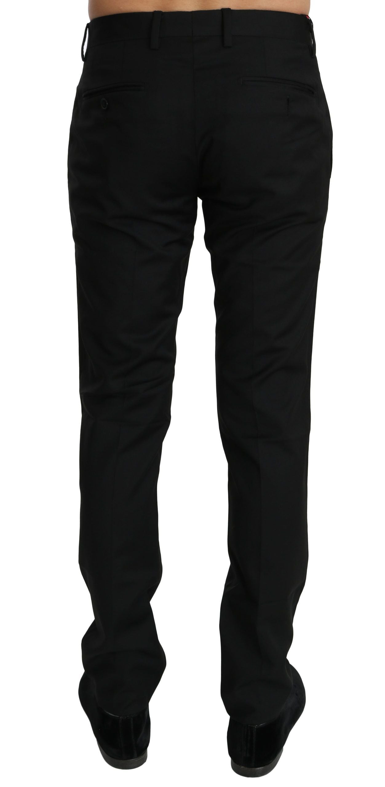 Dolce & Gabbana Black Dress Formal Trouser Mens Wool Pants