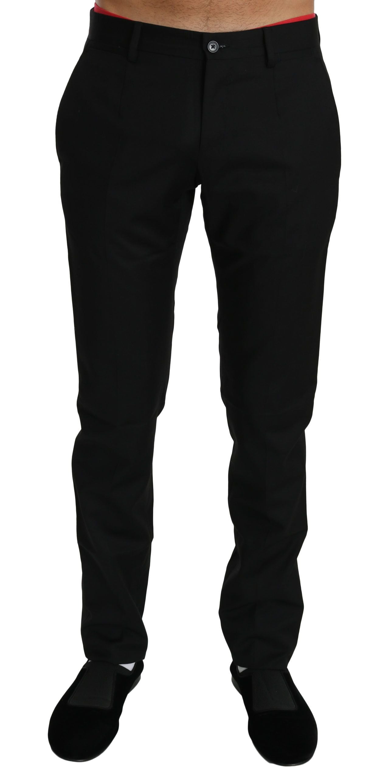 Dolce & Gabbana Black Dress Formal Trouser Mens Wool Pants