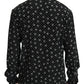 Dolce & Gabbana Black Skull Print Silk Sleepwear Shirt