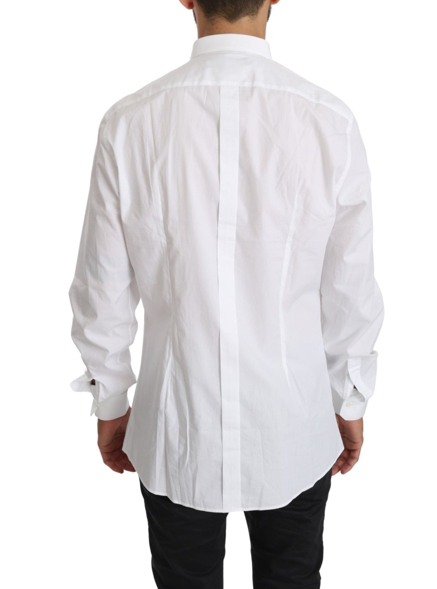 Dolce & Gabbana White Cotton Long Sleeve Top Shirt