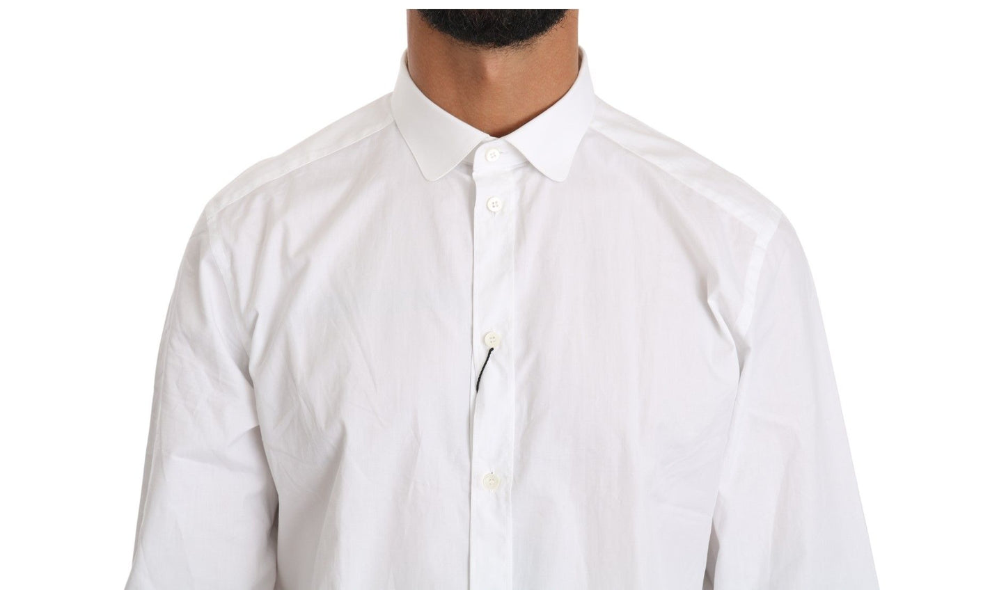 Dolce & Gabbana White Cotton Long Sleeve Top Shirt