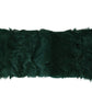 Dolce & Gabbana Green Fur Shoulder Collar Wrap Lambskin Scarf