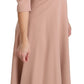 Dolce & Gabbana Pink 3/4 Sleeves A-line Viscose Dress