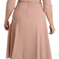 Dolce & Gabbana Pink 3/4 Sleeves A-line Viscose Dress