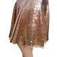 Dolce & Gabbana Gold Sequined High Waist Midi Skirt