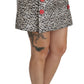 Dolce & Gabbana Silver Pattern A-line High Waist Skirt