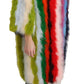 Dolce & Gabbana Multicolor Turkey Feather Fur Coat