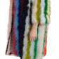 Dolce & Gabbana Multicolor Turkey Feather Fur Coat