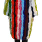 Dolce & Gabbana Multicolor Turkey Feather Fur Coat