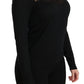 Dolce & Gabbana Black Silk Lace Crew Neck Long Sleeve Blouse