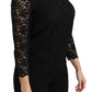 Dolce & Gabbana Black Lace Long Sleeve Blouse