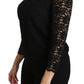 Dolce & Gabbana Black Lace Long Sleeve Blouse