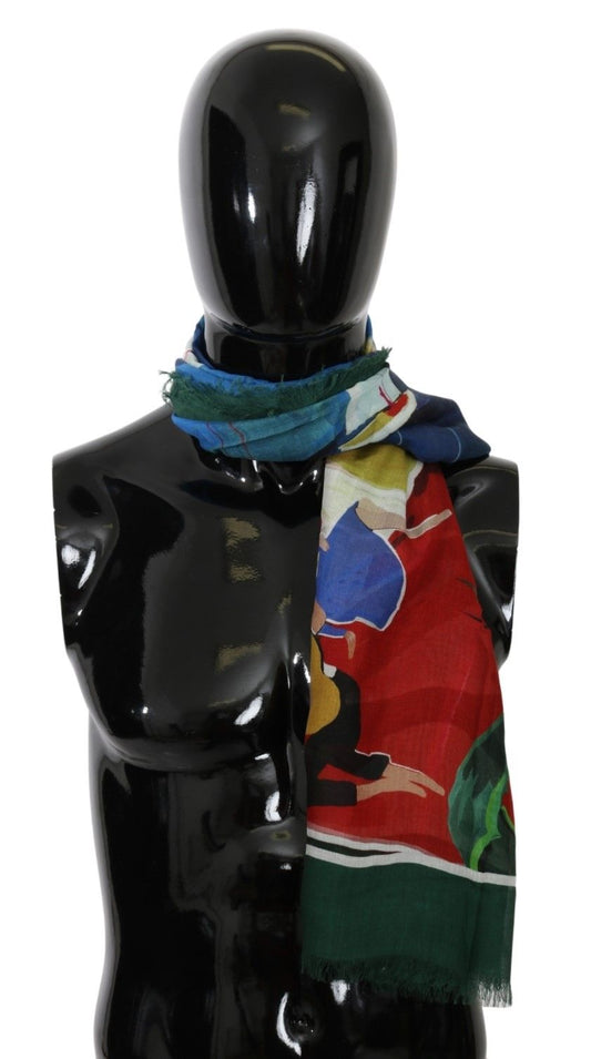 Dolce & Gabbana Multicolor Modal Sorrento Wrap Shawl Scarf