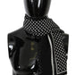 Dolce & Gabbana Black Dotted Wrap Shawl Cashmere Scarf