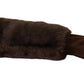 Dolce & Gabbana Brown Elbow Length Finger Less Fur Gloves