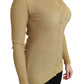 Dolce & Gabbana Gold Long Sleeve Cardigan Viscose Sweater