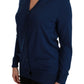 Dolce & Gabbana Blue Button Cardigan Virgin Wool Sweater