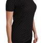 Dolce & Gabbana Black Dotted Crewneck Cotton Top T-shirt