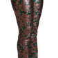 Dolce & Gabbana Green Bronze Leaf Tights Skinny Pants