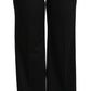 Dolce & Gabbana Black Wide Leg Flared Trouser Cashmere Pants