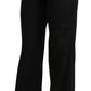 Dolce & Gabbana Black Wide Leg Flared Trouser Cashmere Pants