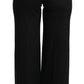 Dolce & Gabbana Black Wide Leg Flared Trouser Cashmere Pants