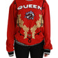 Dolce & Gabbana Red Queen Sequined Love Pullover Sweater