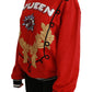 Dolce & Gabbana Red Queen Sequined Love Pullover Sweater