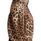 Dolce & Gabbana Brown Hooded Studded Ayers Leopard Sweater