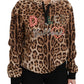 Dolce & Gabbana Brown Hooded Studded Ayers Leopard Sweater