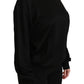 Dolce & Gabbana Black Cotton Crewneck Pullover Sweater