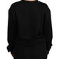 Dolce & Gabbana Black Cotton Crewneck Pullover Sweater