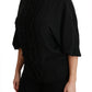 Dolce & Gabbana Black Silk Ruffled Top Blouse