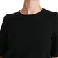 Dolce & Gabbana Black Short Sleeve Casual Top Stretch Blouse