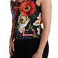 Dolce & Gabbana Multicolor Floral Sleeveless Waistcoat Top Vest