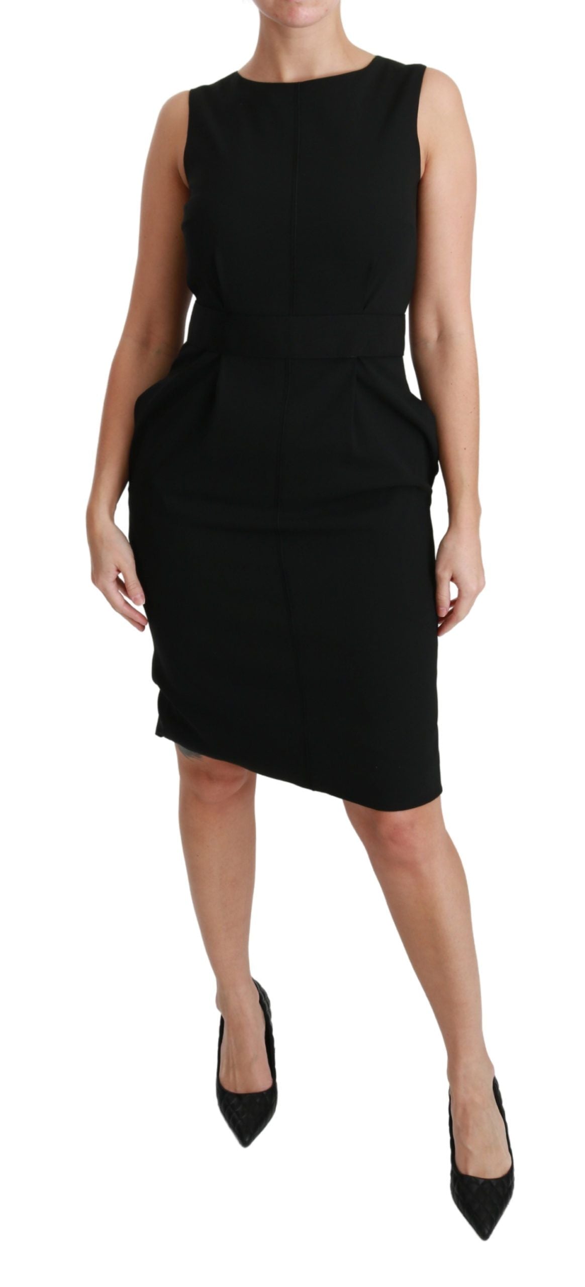 Dolce & Gabbana Black Sheath Stretch Dress