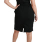 Dolce & Gabbana Black Sheath Stretch Dress