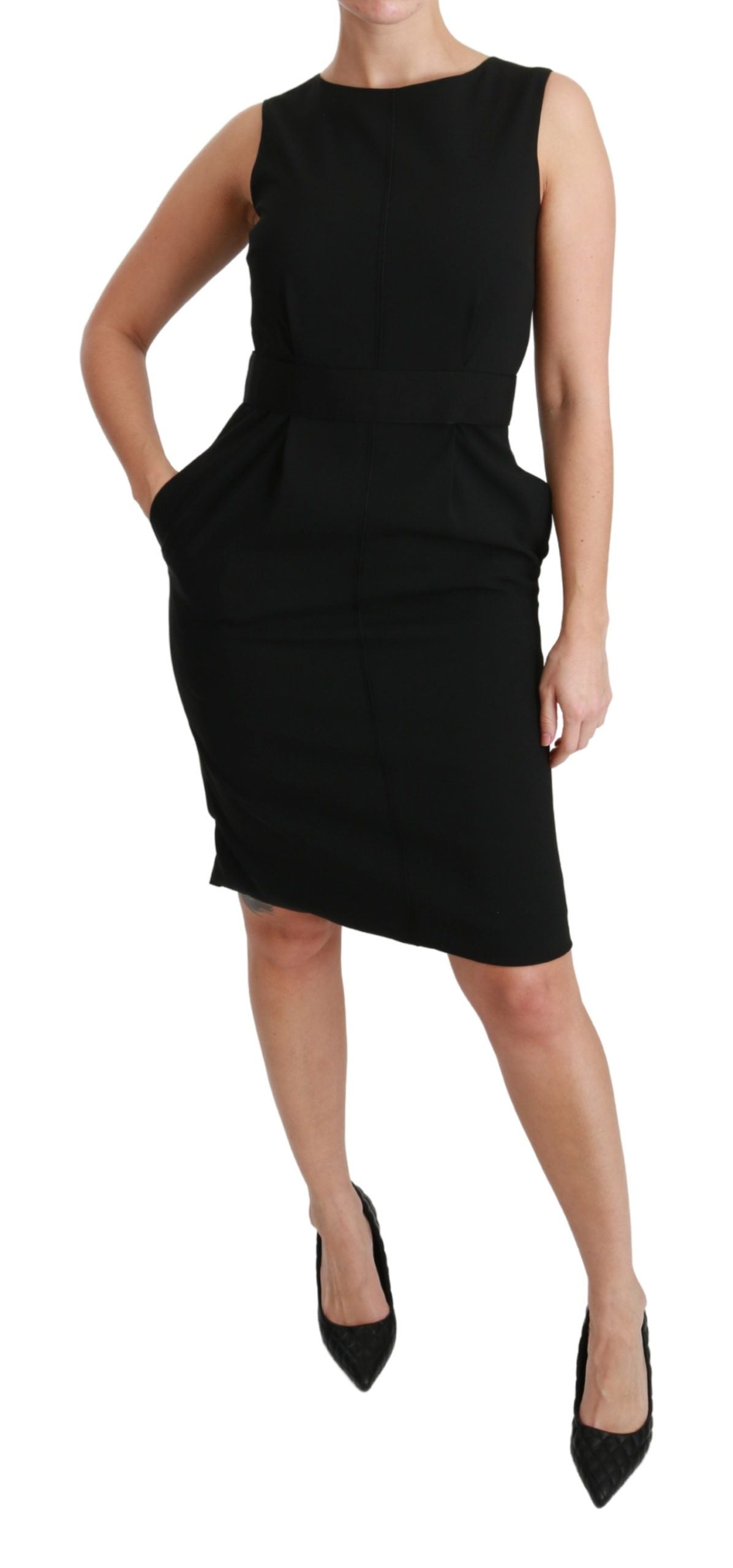 Dolce & Gabbana Black Sheath Stretch Dress