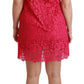 Dolce & Gabbana Shocking Pink Lace Dress