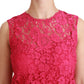 Dolce & Gabbana Shocking Pink Lace Dress