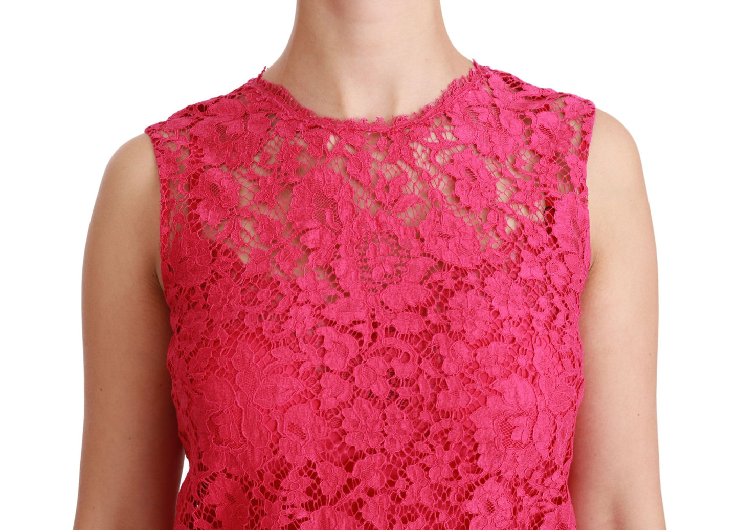 Dolce & Gabbana Shocking Pink Lace Dress