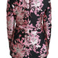 Dolce & Gabbana Elegant Black Pink Floral Jacquard Blazer Jacket