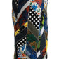 Dolce & Gabbana Multicolor Silk Geometric High Waist Maxi Skirt